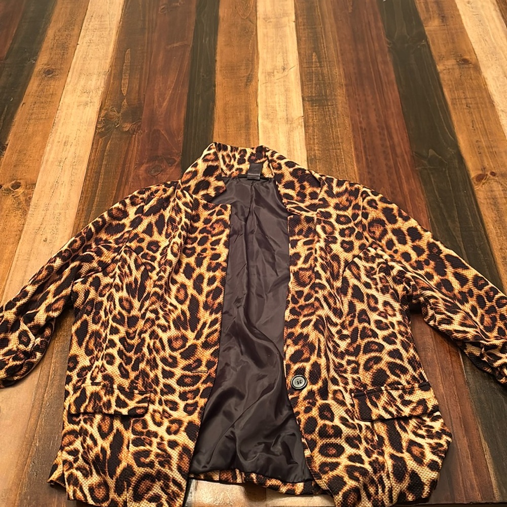 Ashley Stewart Leopard Print Jacket